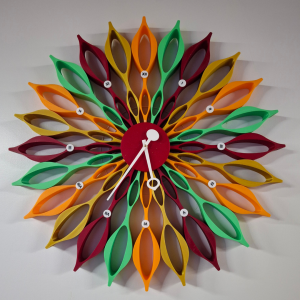 multi-colored wall clock